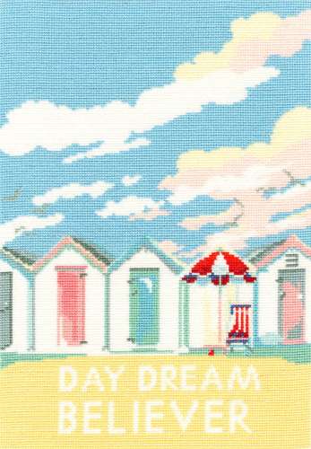 Vintage Beach Huts-XBET2-Kreuzstichbild-Bothy Threads